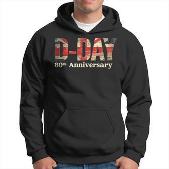 D-Day 80 Anniversary 1944 2024 Normandy Landings Uk Flag Hoodie - Thegiftio UK