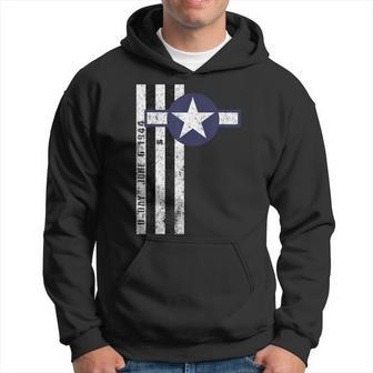 D-Day Normandy Invasion Stripes & Air Corps Roundel Vintage Hoodie - Monsterry AU
