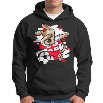 Dabbing Dog Georgia Fußballfans Trikot Georgian Football Kapuzenpullover - Seseable