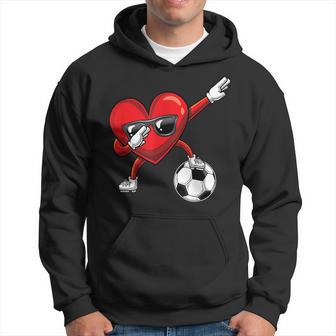 Dabbing Heart Dab Cute Valentines Day Boys Soccer Hoodie - Monsterry CA