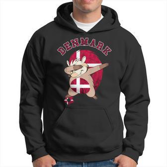 Dabbing Hedgehog Denmark Flag Danish Pride Dansk Denmark Hoodie - Thegiftio UK