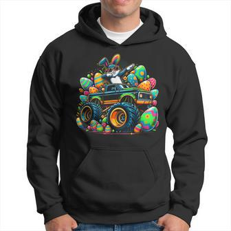 Dabbing Rabbit Bunny Easter Day Monster Eggs Truck Dab Dance Hoodie | Mazezy