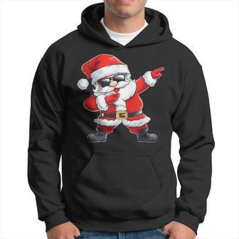 Dabbing Santa Claus With Christmas Hat Santa Claus Hoodie - Seseable