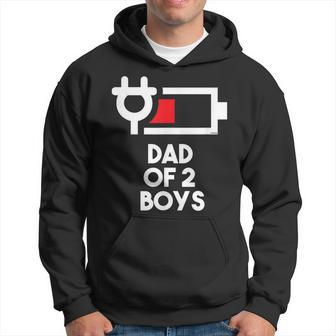 Dad Of 2 Boys Daddy Of Two Sons Father's Day Hoodie - Monsterry AU