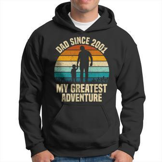 Dad Since 2001 My Greatest Adventure Vintage Father's Day Hoodie - Thegiftio UK