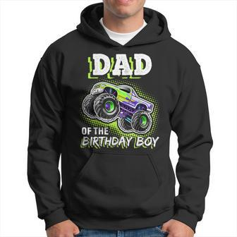 Dad Of The Birthday Boy Monster Truck Birthday Novelty Hoodie - Monsterry UK