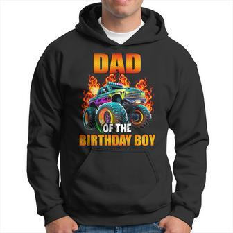 Dad Of The Birthday Boy Monster Truck Birthday Party Hoodie | Mazezy