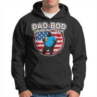 Dad Bod Drinking Team Vintage Us Flag Father's Day Hoodie - Thegiftio UK