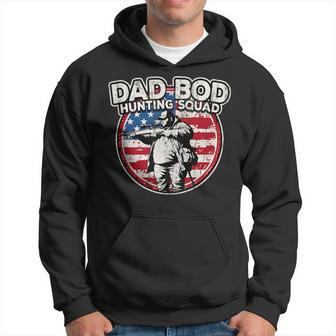 Dad Bod Hunting Squad Vintage American Flag Father's Day Hoodie - Thegiftio UK