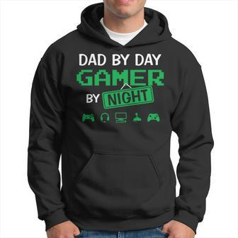 Dad By Day Gamer By Night Fathers Day Gamer Dad Hoodie - Monsterry UK