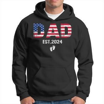 Dad Est 2024 First Time Fathers Day New Dad Officially Baby Hoodie - Seseable
