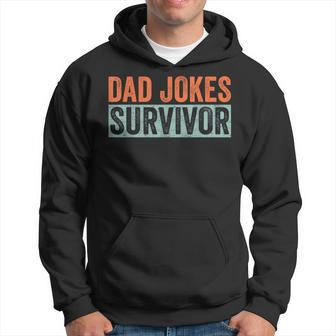 Dad Jokes Survivor Dad Son Daughter Father's Day Hoodie - Thegiftio UK
