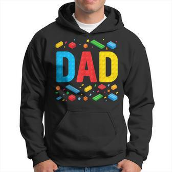 Dad Master Builder Building Bricks Blocks Family Fathers Day Hoodie - Monsterry
