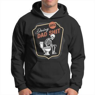 Dad Memes Doing Dad Shit Father's Day Skeleton Hoodie - Seseable