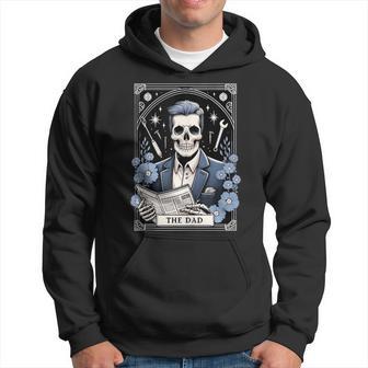 The Dad Tarot Card Skeleton Fathers Day Skull Daddy Coffee Hoodie - Thegiftio UK