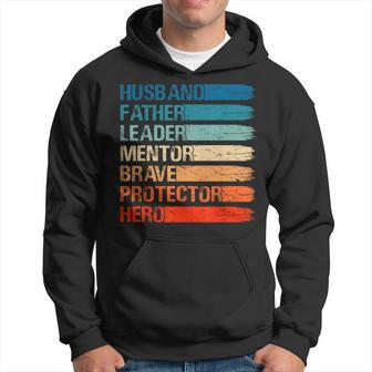 Dad For Vintage Husband Retro Daddy Fathers Day Hoodie - Seseable