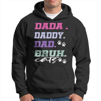 Dada Daddy Dad Bruh Cats Happy Fathers Day Dad Lovers Hoodie - Thegiftio UK