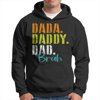 Dada Daddy Dad Bruh Father's Day Edition 2024 Retro Vintage Hoodie - Thegiftio UK