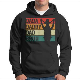 Dada Daddy Dad Bruh Fathers Day 2024 Dad Vintage Hoodie - Thegiftio UK