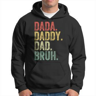 Dada Daddy Dad Bruh Father's Day Dad Papa Vintage Men Hoodie - Thegiftio UK