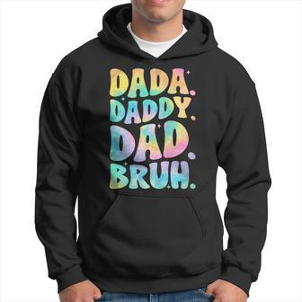 Dada Daddy Dad Bruh Retro Groovy Father's Day Dad Men Hoodie - Thegiftio UK