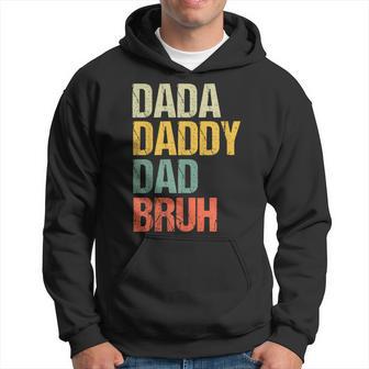 Dada Daddy Dad Bruh Retro Dad Husband Fathers Day Hoodie - Thegiftio UK