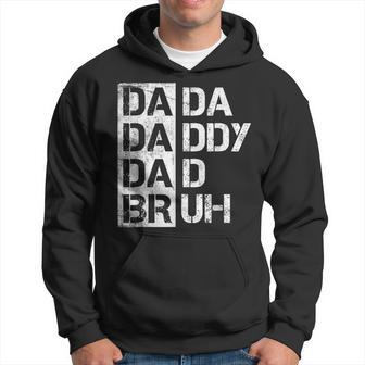 Dada Daddy Dad Bruh Vintage Fathers Day Men Hoodie - Thegiftio UK