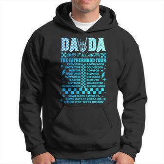 Dada The Fatherhood Tour Rockin Dad Rock & Roll Father's Day Hoodie - Thegiftio UK