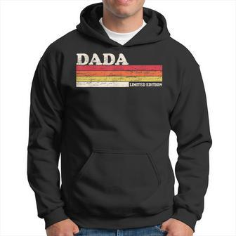 Dada Retro Vintage Dad For Lovers Fathers Day Hoodie - Seseable