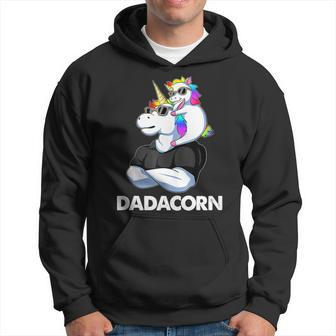 Dadacorn Muscle Unicorn Dad Baby Daughter Fathers Day Hoodie - Monsterry DE