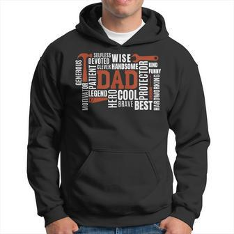Daddy Legend Protector Provider Hero Father's Day Dad Hoodie - Seseable