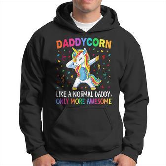 Daddycorn Like A Daddy Only Awesome Dabbing Unicorn Men Hoodie - Thegiftio UK