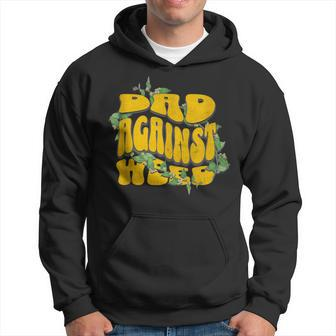 Dads Against Weed Groovy Retro Father Day 2024 Hoodie - Thegiftio UK