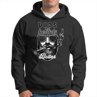 Dads With Beards Are Better Distressed Introvert Father Day Hoodie - Seseable