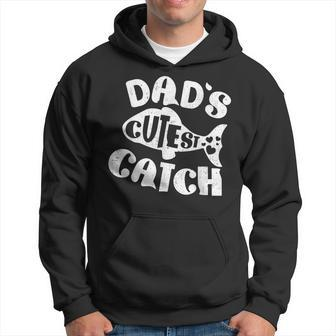 Dad's Cutest Catch Fishing Daddy Son Matching Fathers Day Hoodie - Monsterry UK