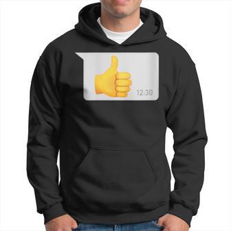 Damen Daumen Hoch X Thumbs Up -Ater Papa Nachricht Dad Message Mit-Ausschnitt Kapuzenpullover - Geschenkecke