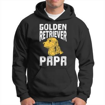 Damen Golden Retriever Hundehalter Besitzerater Papa Dad Mit-Ausschnitt Kapuzenpullover - Geschenkecke