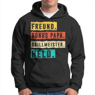 Damen Grillmeister Grillen Bonus Papa Mit-Ausschnitt Kapuzenpullover - Geschenkecke