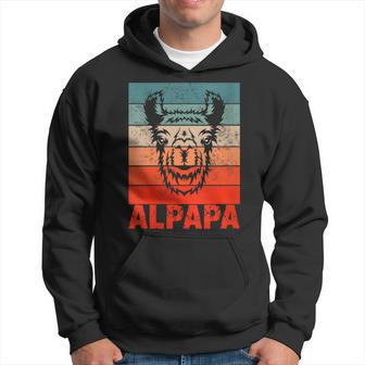 Damen Papa Alpaka Alpapaatertag Bester Frischgebackenerater Mit-Ausschnitt Kapuzenpullover - Geschenkecke