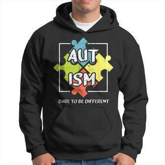 Dare To Be Different Autism Awareness Cute Puzzle Hoodie - Monsterry UK