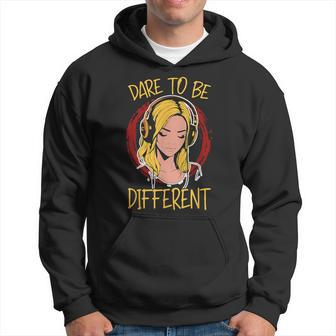 Dare To Be Different Headphones Music Lover Hoodie - Monsterry