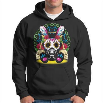 Day Of The Dead Dia De Los Muertos Bunny Sugar Skull Hoodie - Monsterry DE