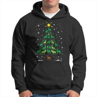 Deer Buck Hunting Holiday Family Matching Christmas Tree Hoodie - Monsterry UK