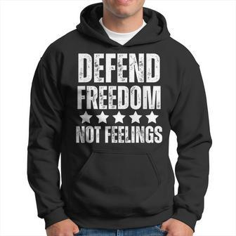 Defend Freedom Not Feelings Protect 2Nd Amendment Rights Hoodie - Seseable
