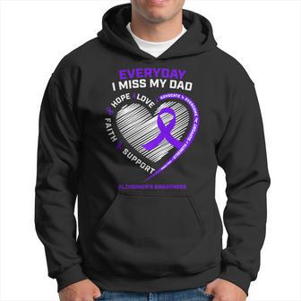 Dementia Products In Memory Dad Purple Alzheimers Awareness Hoodie - Monsterry DE