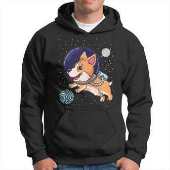 Demiboy Corgi In Space Trans Pride Hoodie - Monsterry UK