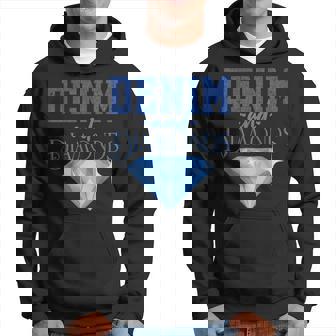 Denim And Diamonds Fashionable Trendy Jeans Hoodie - Thegiftio