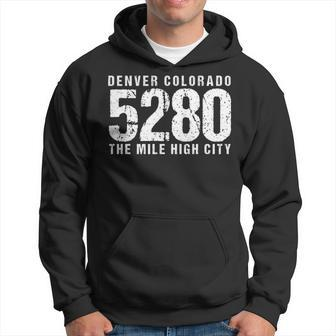 Denver Colorado Grunge Art 5280 T Hoodie | Mazezy