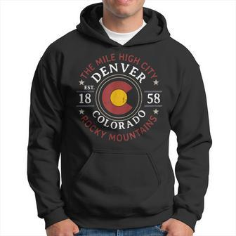 Denver Colorado Rocky Mountains Mile High City Souvenir Hoodie - Monsterry DE