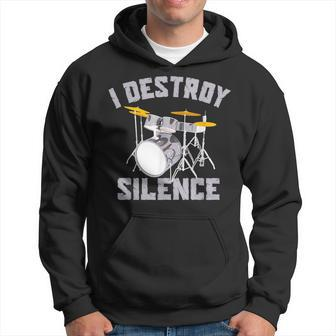 I Destroy Silence Drums High Decibel Drummer Toddler School Hoodie - Monsterry